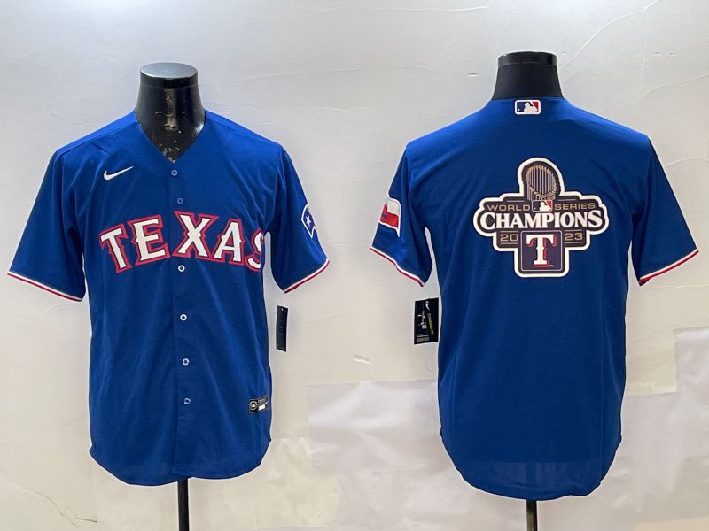 Men Texas Rangers Blank Blue Game 2025 Nike MLB Jersey style 2